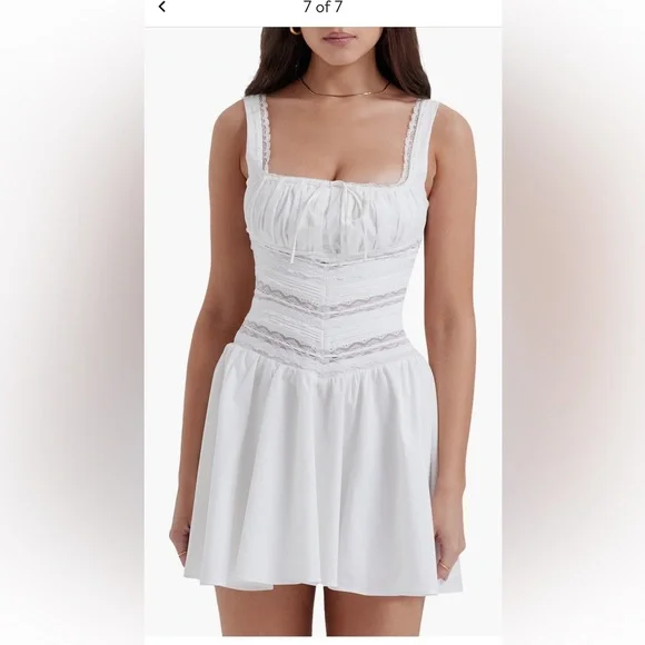 House of CB | Dresses | House Of Cb Tiffani Lace Trim Mini Dress | Poshmark